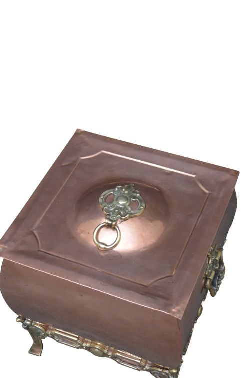 Antique Victorian Copper Coal Bin Or Planter - Image 2